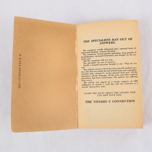 The Vitamin C Connection by Drs. Cherakin Ringsdorf and Sisley Bantam PB