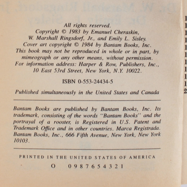 The Vitamin C Connection by Drs. Cherakin Ringsdorf and Sisley Bantam PB
