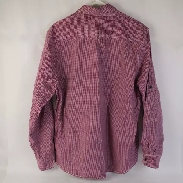 Drill Clothing Company Long Sleeve Button Up Shirt Men's Size Large Red White