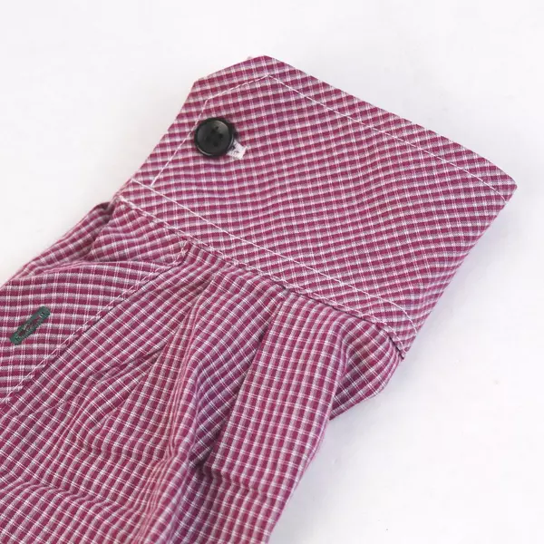 Drill Clothing Company Long Sleeve Button Up Shirt Men's Size Large Red White