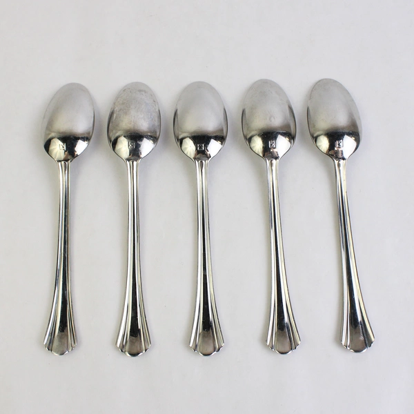 Lot Of 5 Argent Orfèvres Hampton Silversmith Stainless Soup Spoons