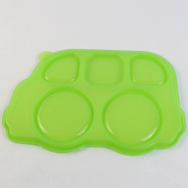 NEW Innobaby Din Din Smart Sectional Divided Stainless Platter With Green Lid