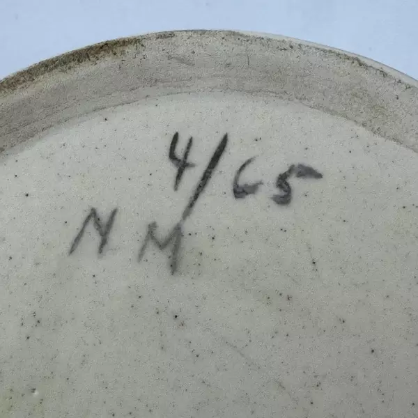 Vintage Ceramic Trinket Box with Lid Snowy Landscape Print 4.5" Diameter