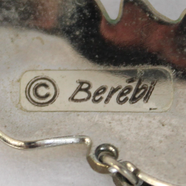 Berebi Yellow Enamel Pear Dangle Hook Earrings 2.5"