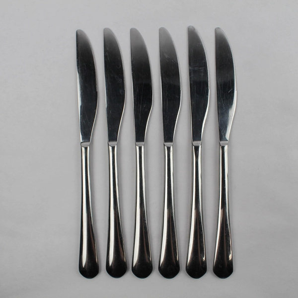 Lot of 6 Food Network Clove Place Dinner Knives, 9.25" Stainless Steel Flatware