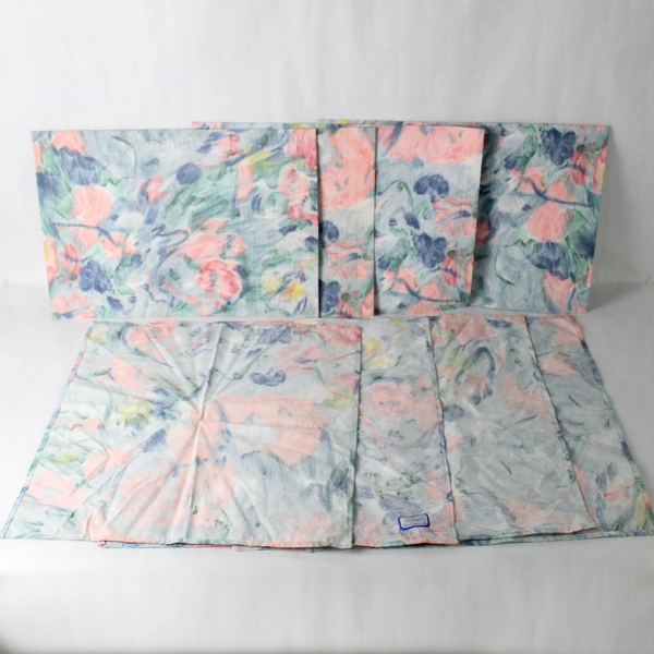 8 Piece Set of Foreston Trends Multicolor Pastel Jubilee Napkins and Placemats