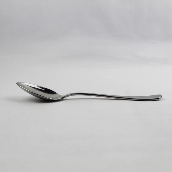 Set of 2 Food Network Clove Serving Spoons, Solid and Slotted Stainless Steel 