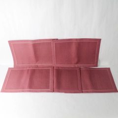 Set of 5 Foreston Trends Mauve Pink Cotton Blend Placemats