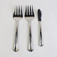 Lot Of 3 Argent Orfèvres Hampton Silversmith (Stainless) 2 Serving Forks & Knife