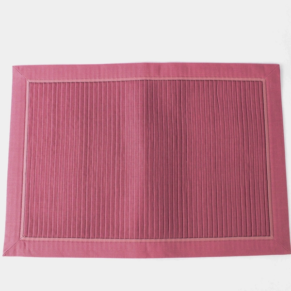 Set of 5 Foreston Trends Mauve Pink Cotton Blend Placemats