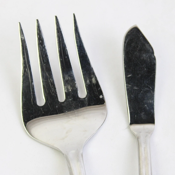 Lot Of 3 Argent Orfèvres Hampton Silversmith (Stainless) 2 Serving Forks & Knife