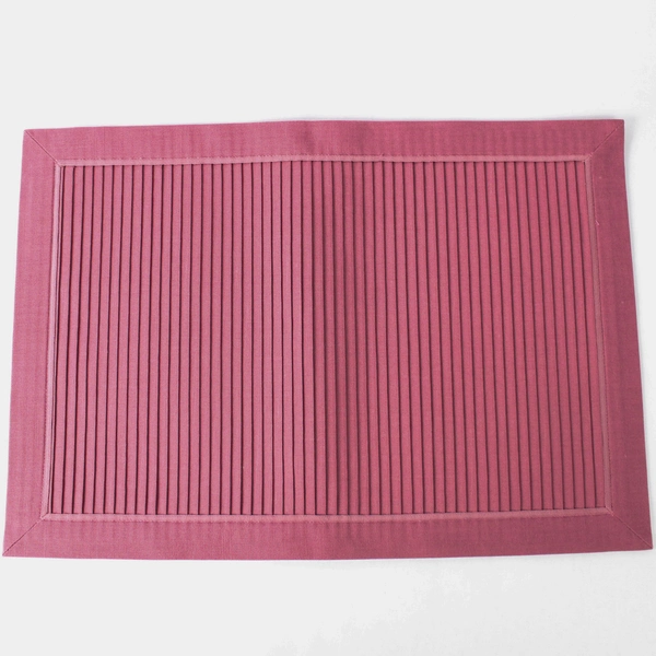 Set of 5 Foreston Trends Mauve Pink Cotton Blend Placemats
