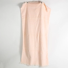 Vintage Fieldcrest Light Pink Cotton Bath Towel With Fringe 26" x 48"