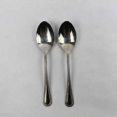 Lot of 2 Farberware Premiere Teaspoons, 6 1/8" 18/8 Stainless Steel Flatware