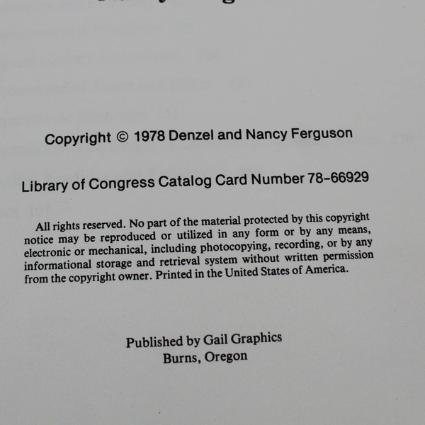 Oregon's Great Basin Country by Nancy & Denzel Ferguson, 1978 PB