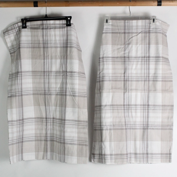 Set of 2 Himatsingka Flannel From Portugal Beige Plaid Queen Pillowcases