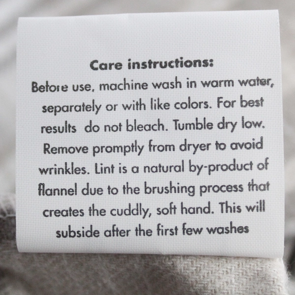 Set of 2 Himatsingka Flannel From Portugal Beige Plaid Queen Pillowcases