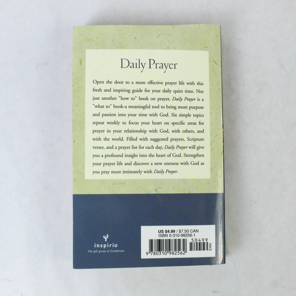 Daily Prayer NIV by Zondervan Inspirio 2001 PB Good Condition Bent Corner
