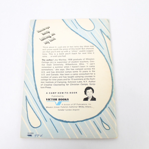 Raindrops Keep Falling on My Tent Camping Weather Ideas Vintage 1972 Paperback