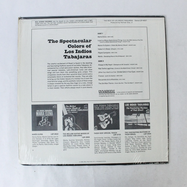 The Best Of Vinyl Los Indios Tabajaras Vinyl Record Lp LSP-4007