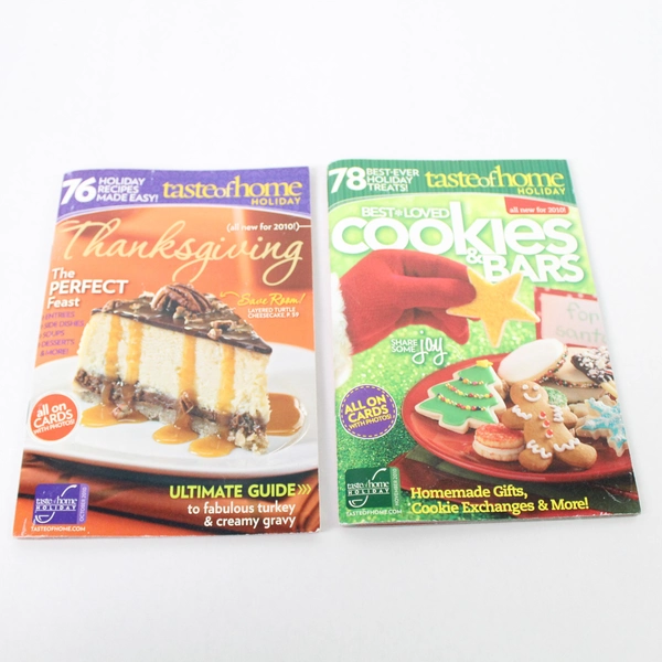 Lot of 2 Taste of Home Cookbooks Best Loved Cookies & Bars and Thanksgiving 2010