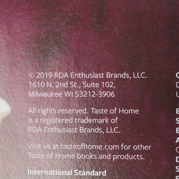 Taste Of Home Holiday Celebrations 2019 Hardcover Cookbook