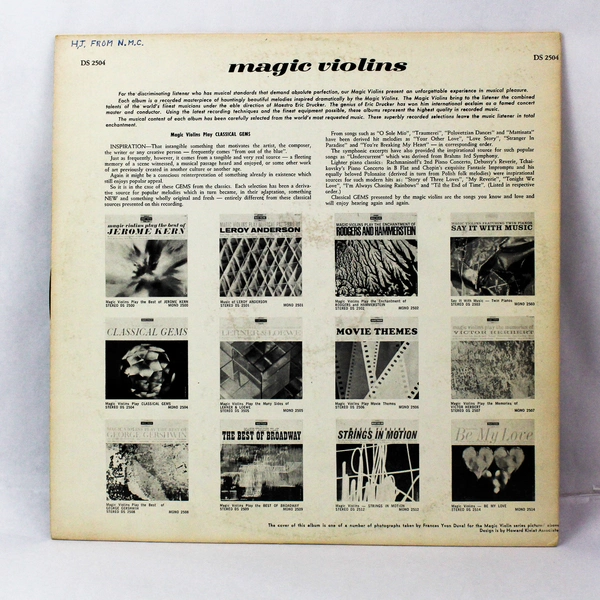 Magic Violins Play Classical Gems Vol. 4 Vinyl LP Stereo 1962 - Good Condition