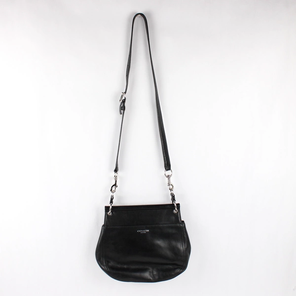 Coach Willis Legacy Black Leather Shoulder Bag 22382