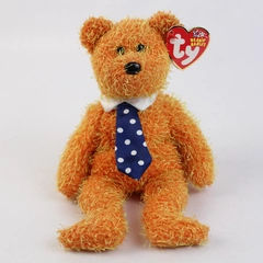 2002 Retired TY Beanie Babies Pappa the Father's Day Orange Teddy Bear