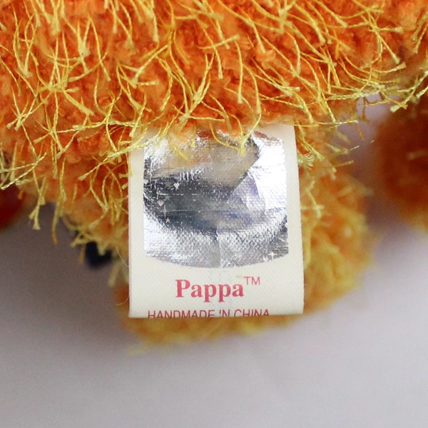 2002 Retired TY Beanie Babies Pappa the Father's Day Orange Teddy Bear