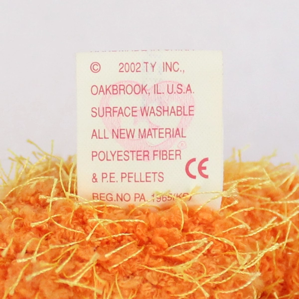 2002 Retired TY Beanie Babies Pappa the Father's Day Orange Teddy Bear