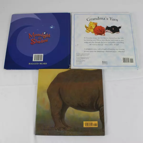 Lot of 3 Animal Hardcover Kids Books Jubela Moonlight Shadow Grandma's Yarn