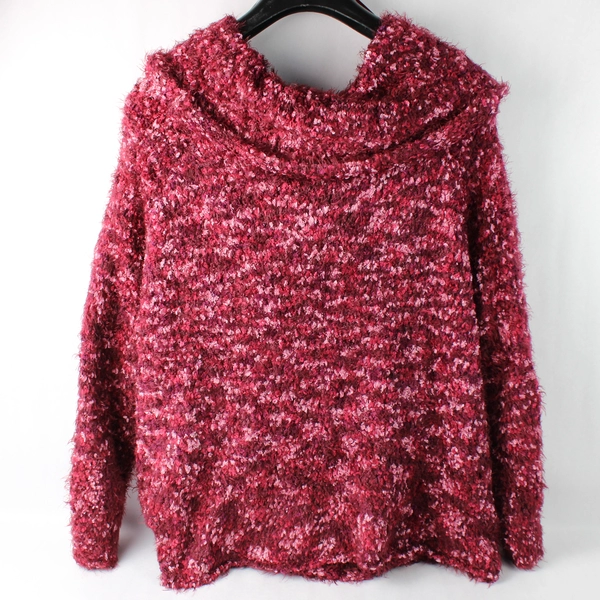 Knox Rose Magenta Pink Knit Cowl Neck Sweater Women's Size XXL