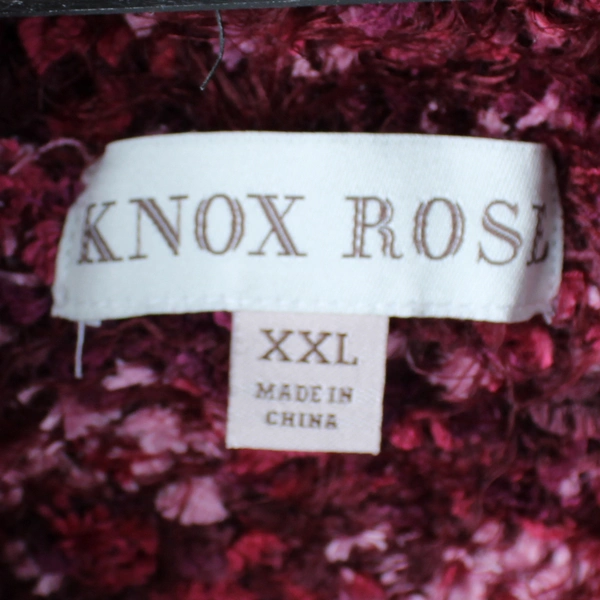 Knox Rose Magenta Pink Knit Cowl Neck Sweater Women's Size XXL