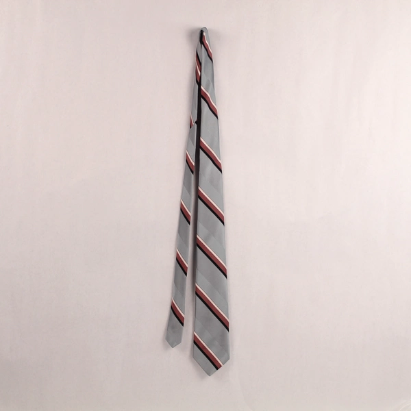 Vintage Mervyn's Men Collection Gray Pink Striped Tie 56" Long Necktie