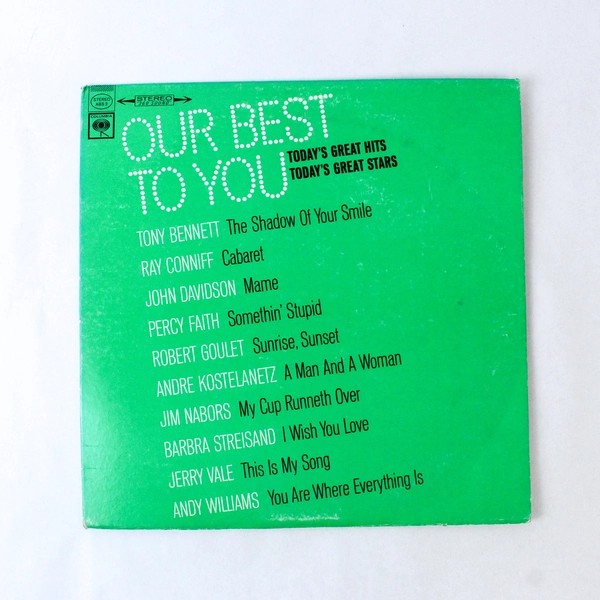 Our Best To You Today's Greatest Hits Today's Greatest Stars Vinyl Album 1967