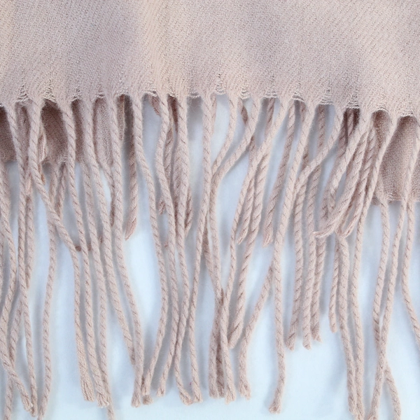 Things Remembered Mauve Pink Personalized Scarf Monogram 'R' Fringe 74" Long