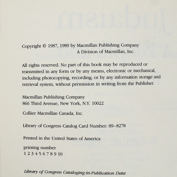 Judaism: A People and its History Selections from The Encyclopedia of Religion