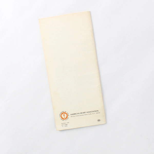 Vintage 1973 American Heart Association Recipe Pamphlet Cookbook Booklet