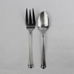 Set of 2 Farberware Romance Serving Utensils Stainless Steel Fork Spoon