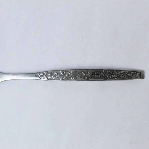 Oneida Stainless Steel Engraved Ladle Spoon Rose Filigree Design 8"