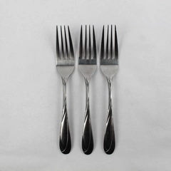 Lot of 3 Farberware Nicole Dinner Forks, 7.5" Stainless Steel Flatware 