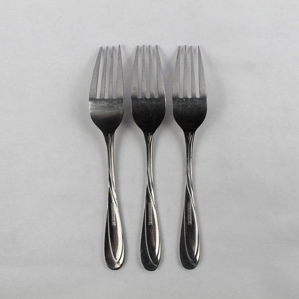 Lot of 3 Farberware Nicole Dinner Forks, 7.5" Stainless Steel Flatware 