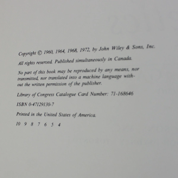 Principles of Genetics by Eldon J Gardner 4th Edition 1972 Hardcover