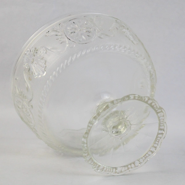 Vintage Indiana Glass Daisy Medallion Compote 5.5"