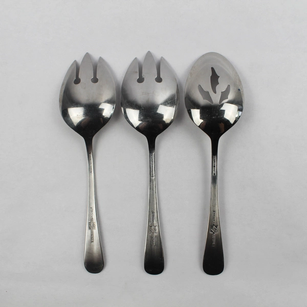 Lot of 3 Barclay Geneve Oyster Bay Serving Utensils, Stainless Steel Flatware