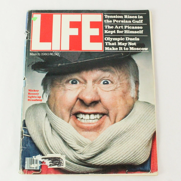 Vintage Life Magazine March 1980 Mickey Rooney Broadway Pre-Owned Condition