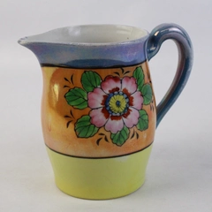 Hand-Painted Multicolor Flower Design Ceramic Creamer