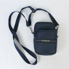 PROMASTER Padded Digital Camera Bag Black Blue Trim 5"x3" Detachable Strap