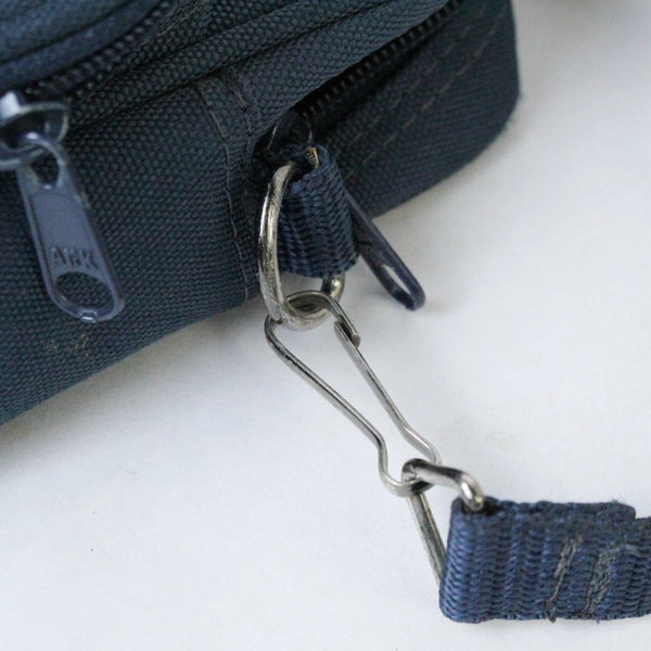 PROMASTER Padded Digital Camera Bag Black Blue Trim 5"x3" Detachable Strap